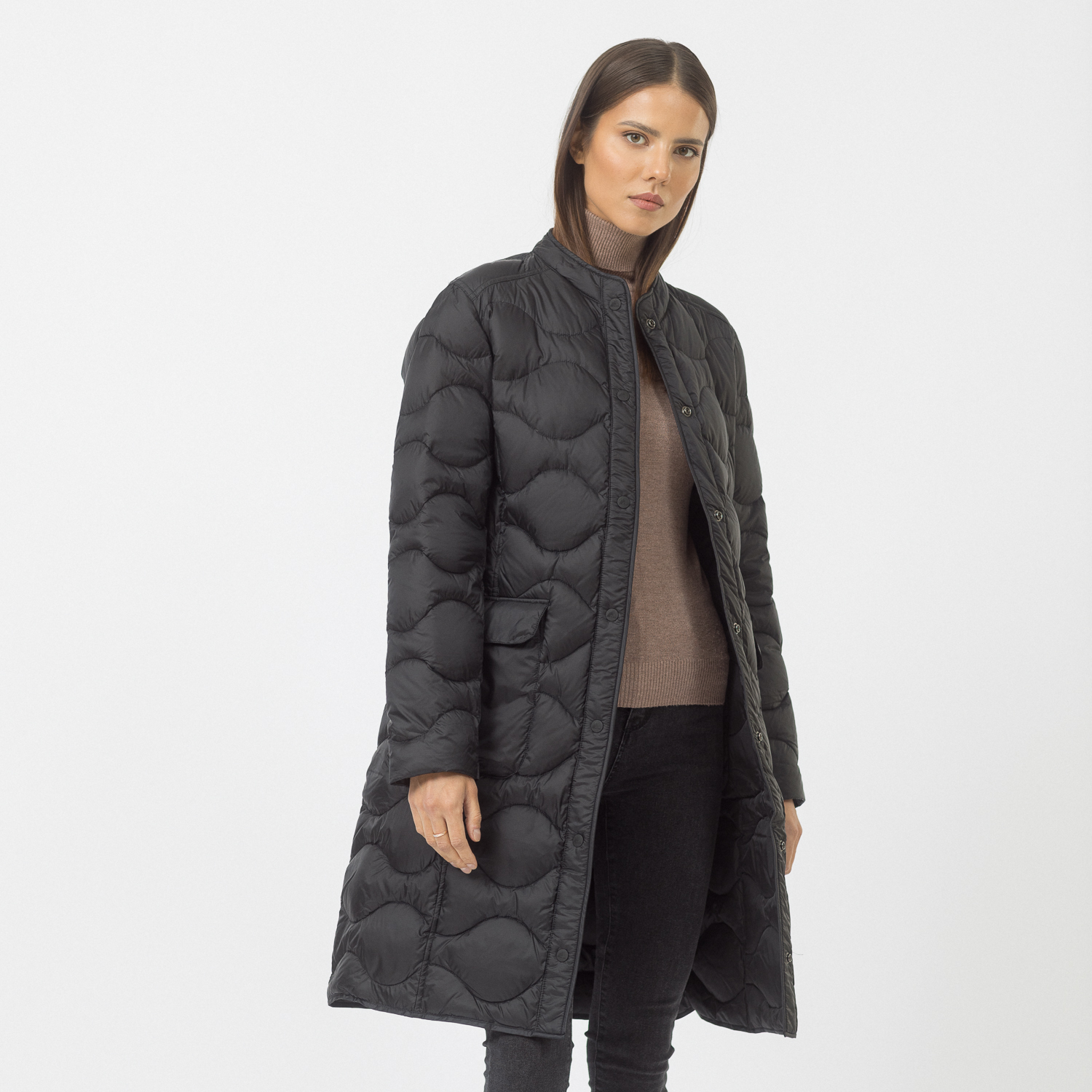MONT W QUILTED LONG JKT