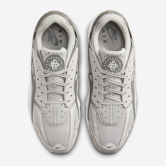 Nike huarache white and grey best sale